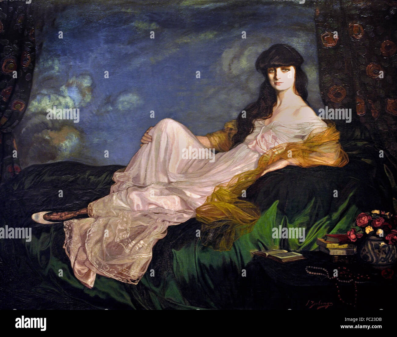 Retrato de la Condesa Mathieu de Noailles - Portrait de la Comtesse Mathieu de Noailles 1913 Ignacio Zuloaga Espagnol Espagne Banque D'Images