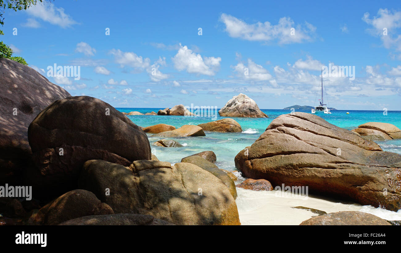 Anse Lazio beach parfait calme Banque D'Images