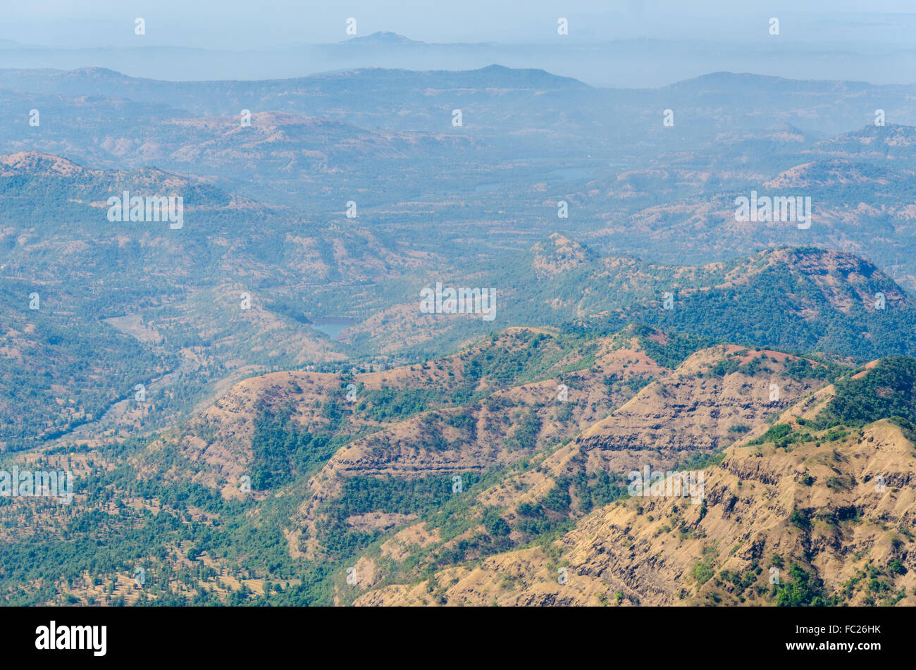 Avis de Arthur Seat, Point de Mahabaleshwar, Maharashtra, Inde Banque D'Images