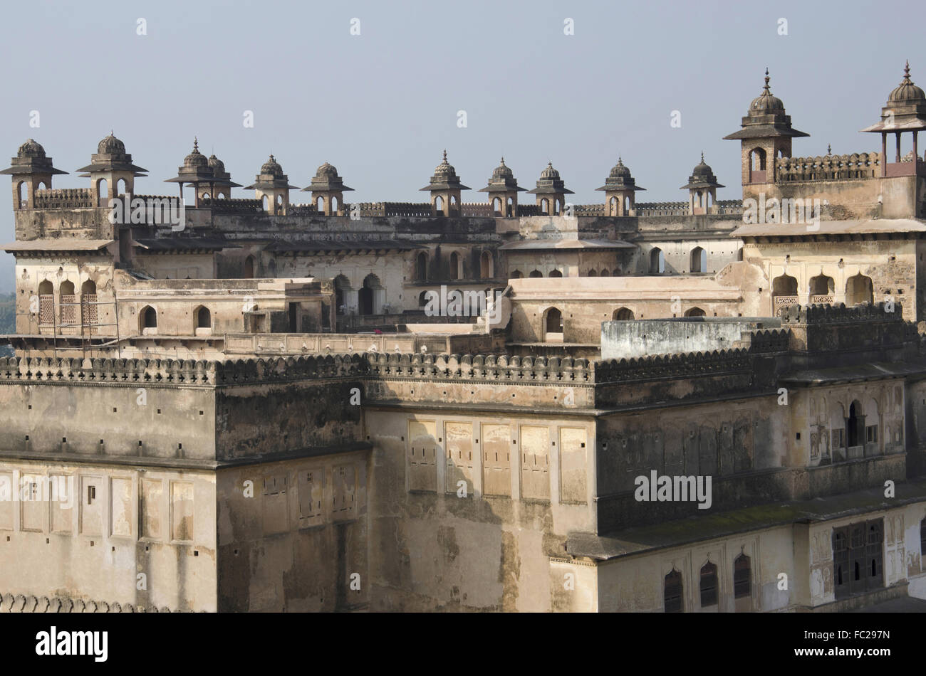 Raj Mahal. Orchha Palace (Fort) Complex.Orchha. Le Madhya Pradesh. L'Inde Banque D'Images