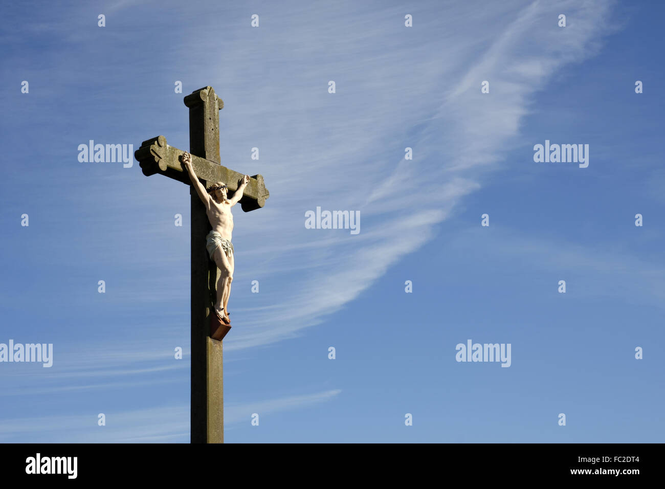 Jésus Christ crucifixion sculpture Banque D'Images