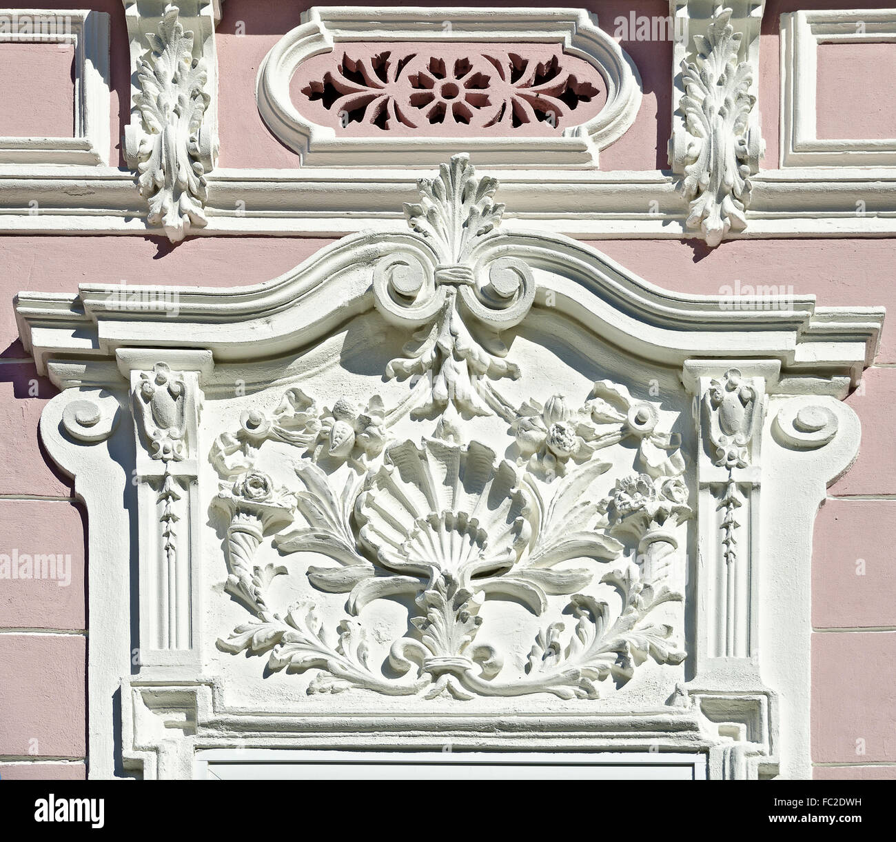 La décoration architecturale baroque Banque D'Images