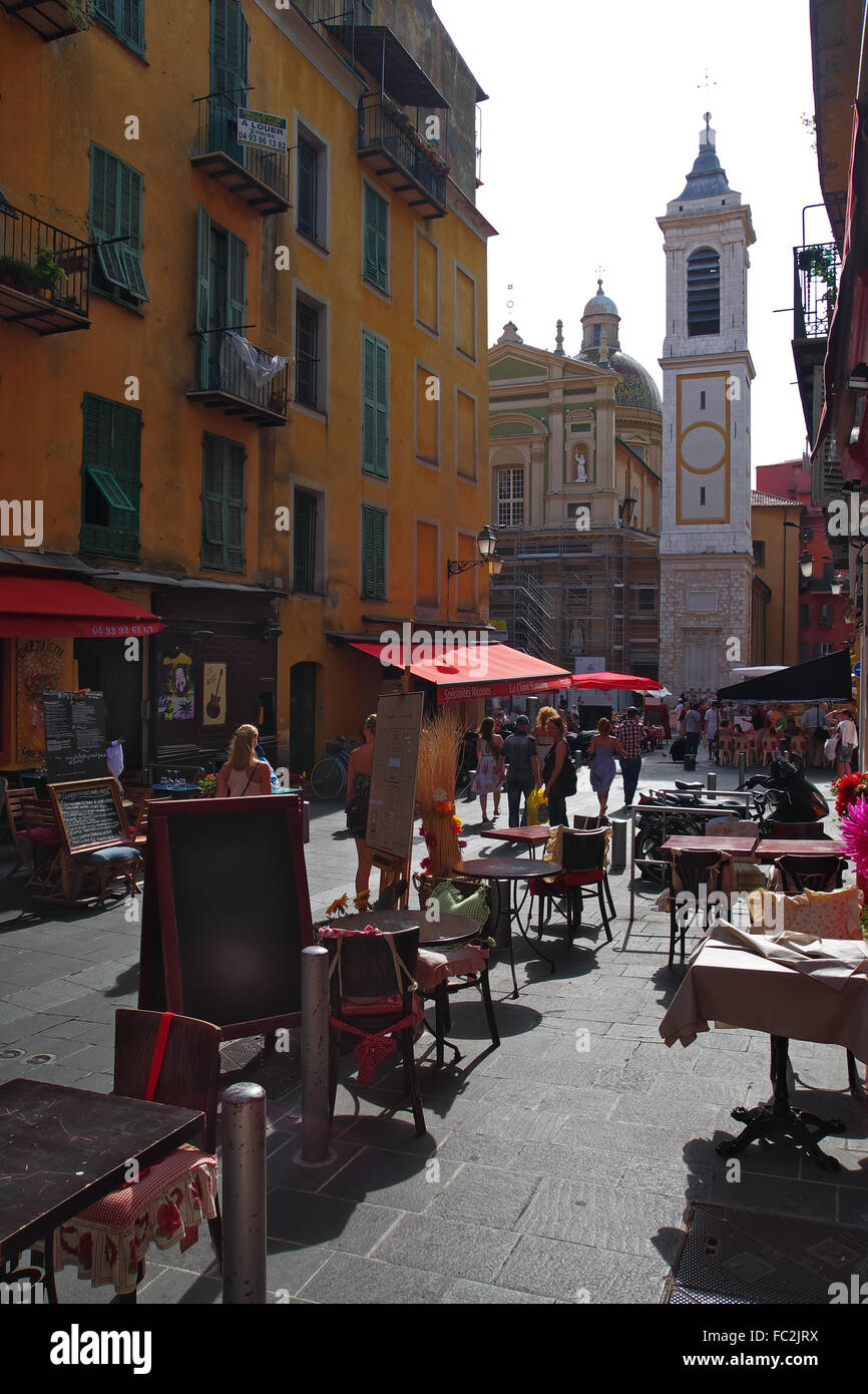 Dans la vieille ville de Nice - C├┤te d'Azur Banque D'Images