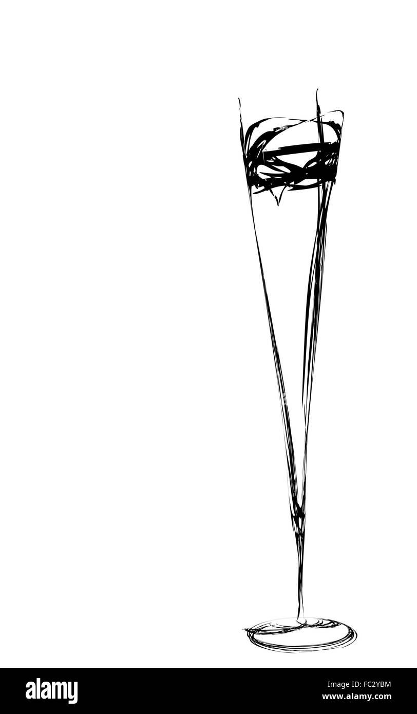 Le verre de vin stylisée du défaut Banque D'Images