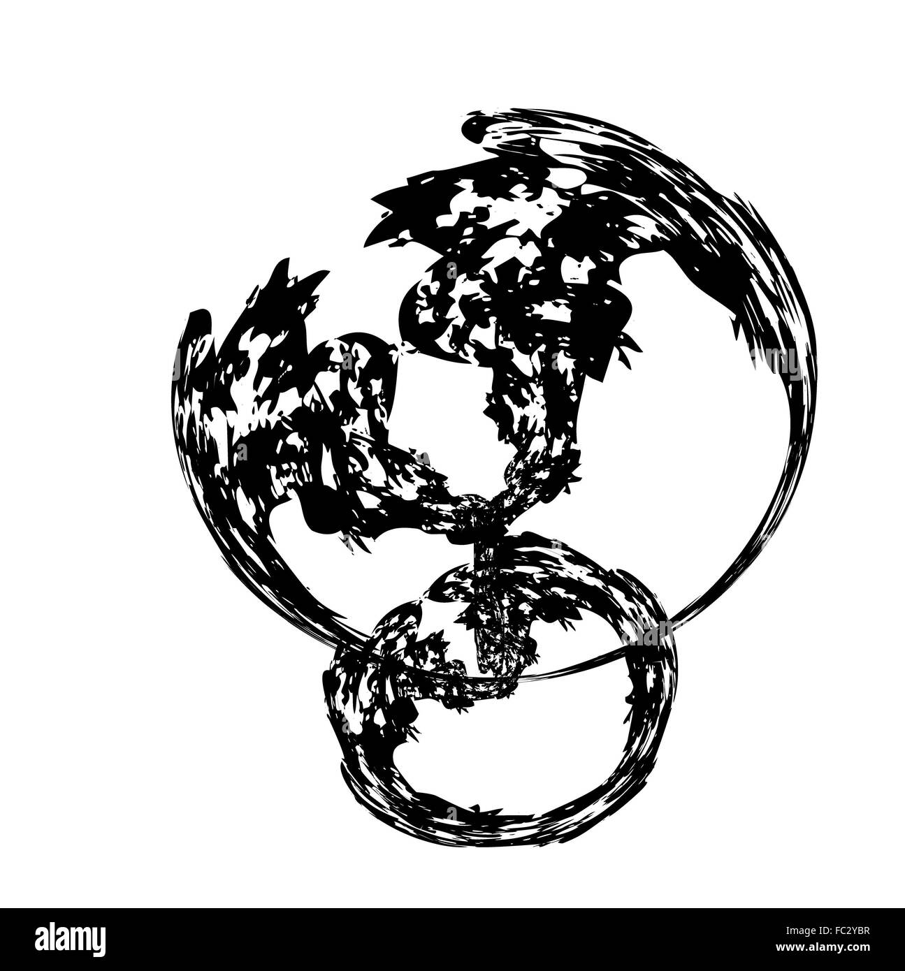 Le verre de vin stylisée du défaut Banque D'Images