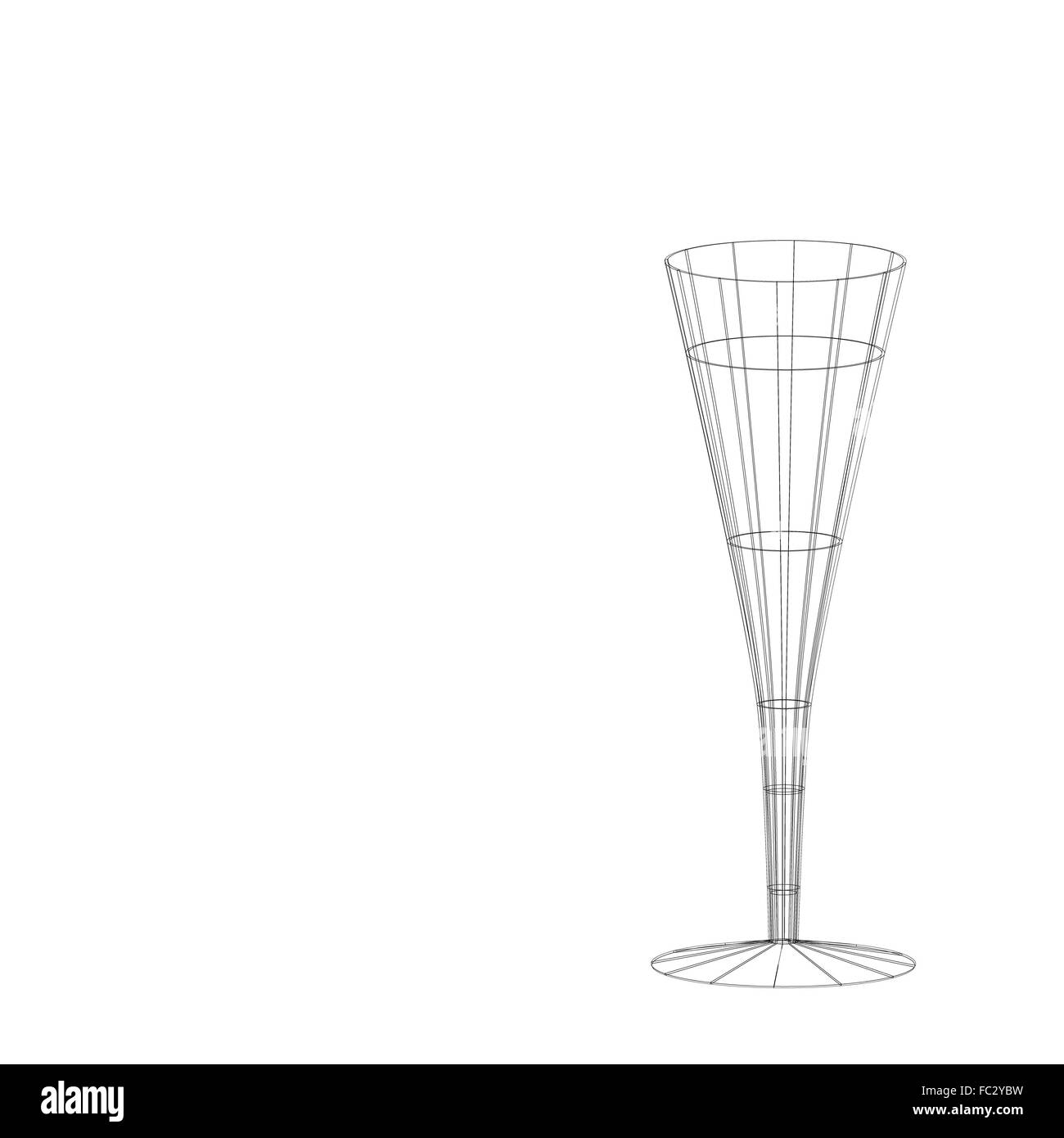 Le verre de vin stylisée du défaut Banque D'Images