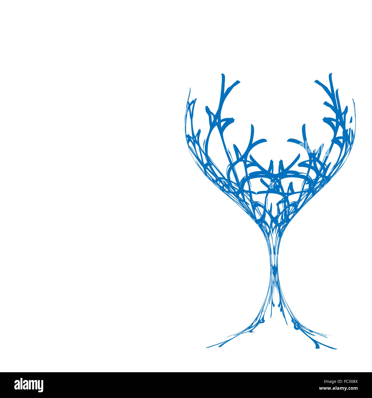 Le verre de vin stylisée du défaut Banque D'Images