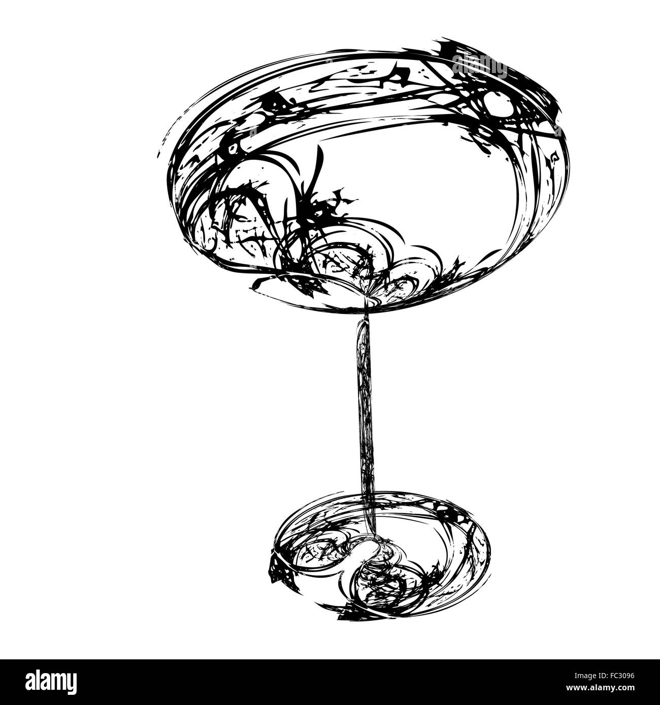 Le verre de vin stylisée du défaut Banque D'Images