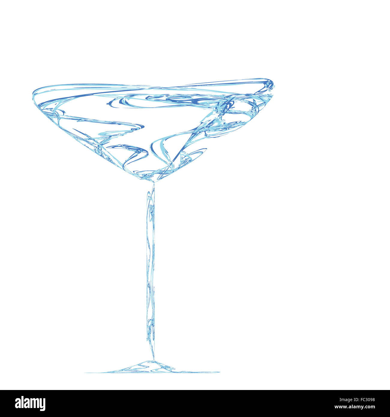 Le verre de vin stylisée du défaut Banque D'Images