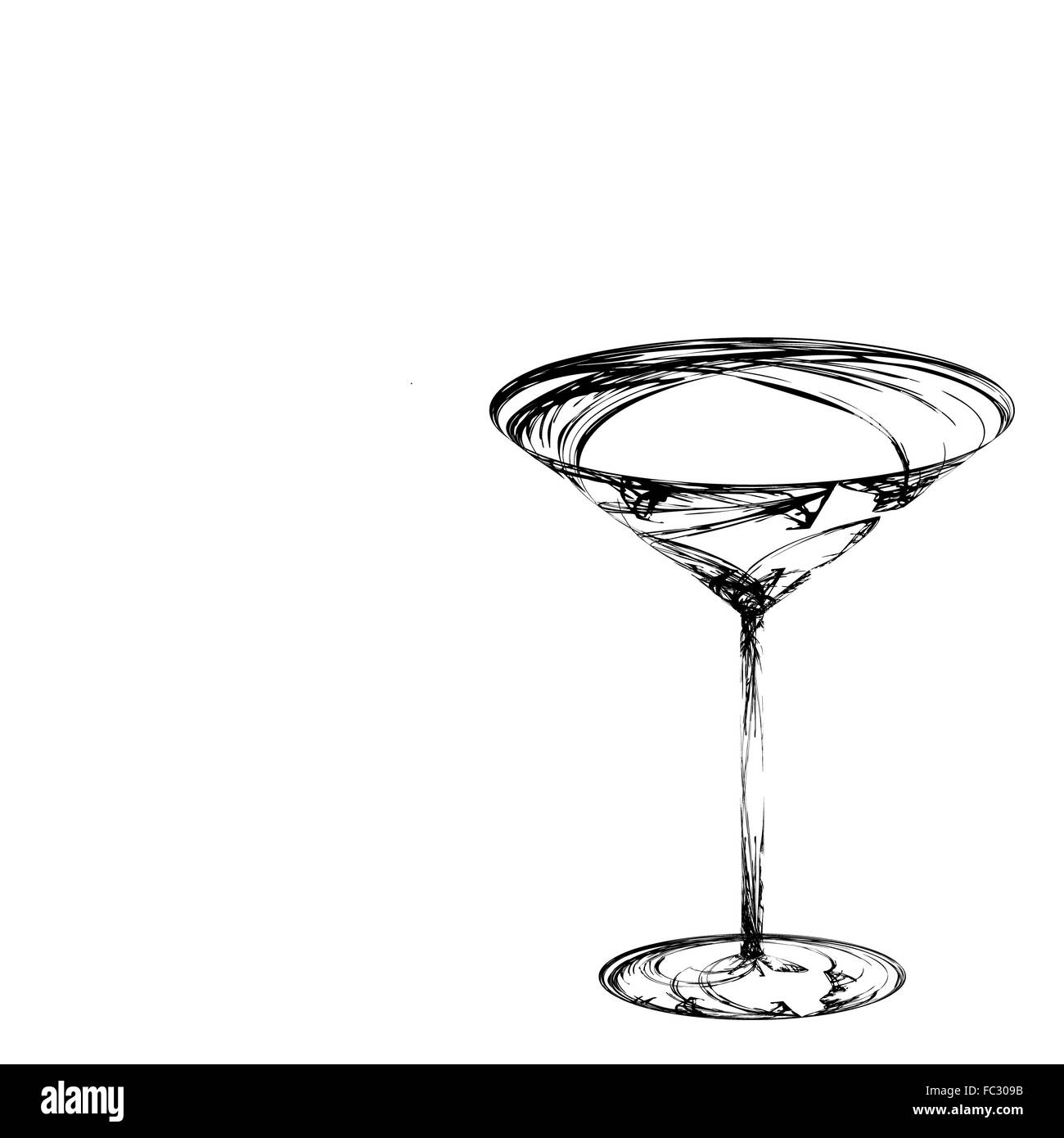 Le verre de vin stylisée du défaut Banque D'Images