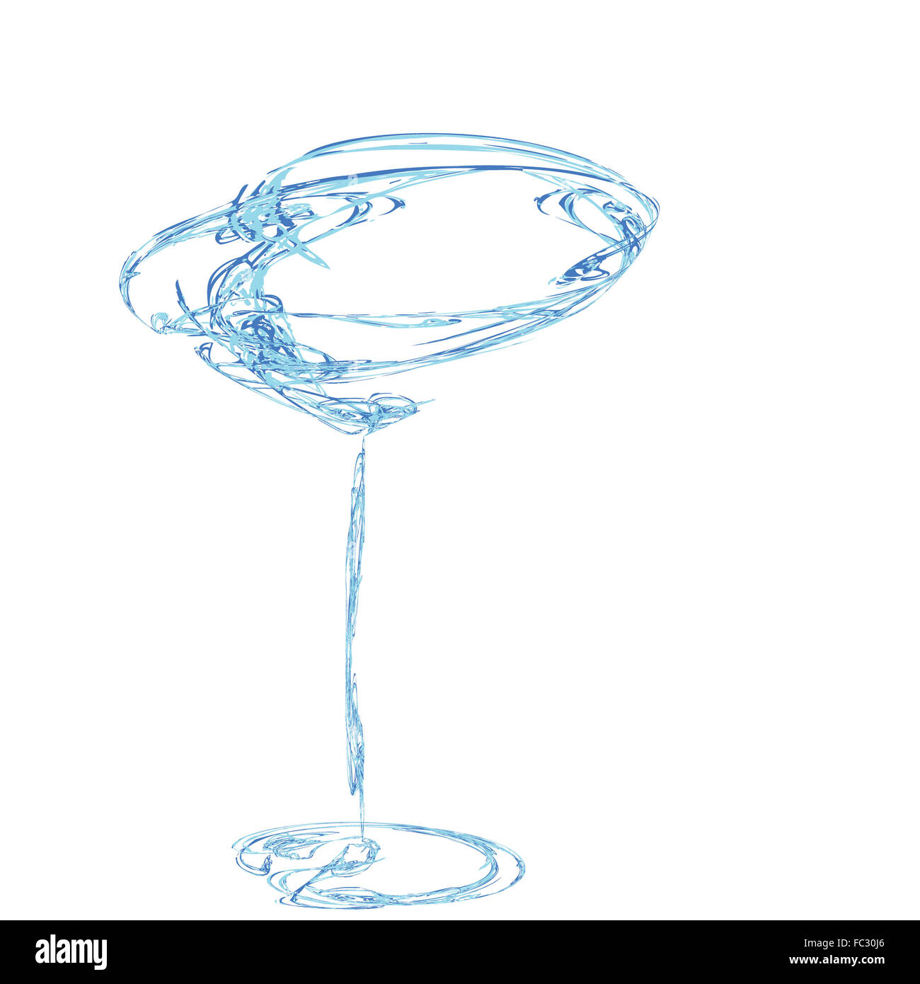 Le verre de vin stylisée du défaut Banque D'Images