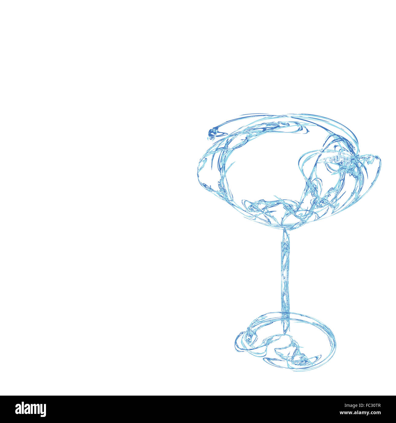 Le verre de vin stylisée du défaut Banque D'Images