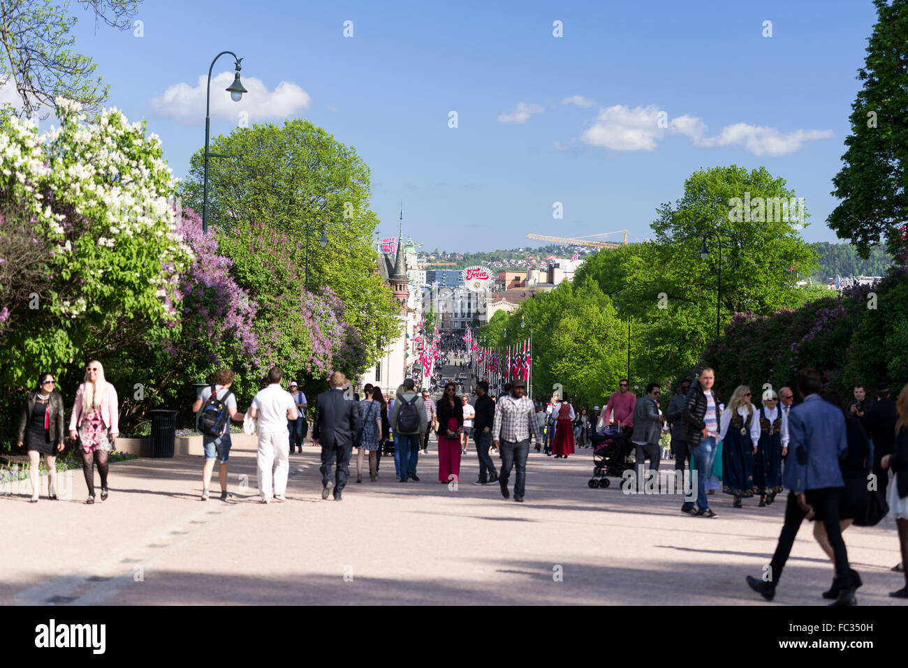 Le jour de la Constitution norvégienne sur la rue Banque D'Images
