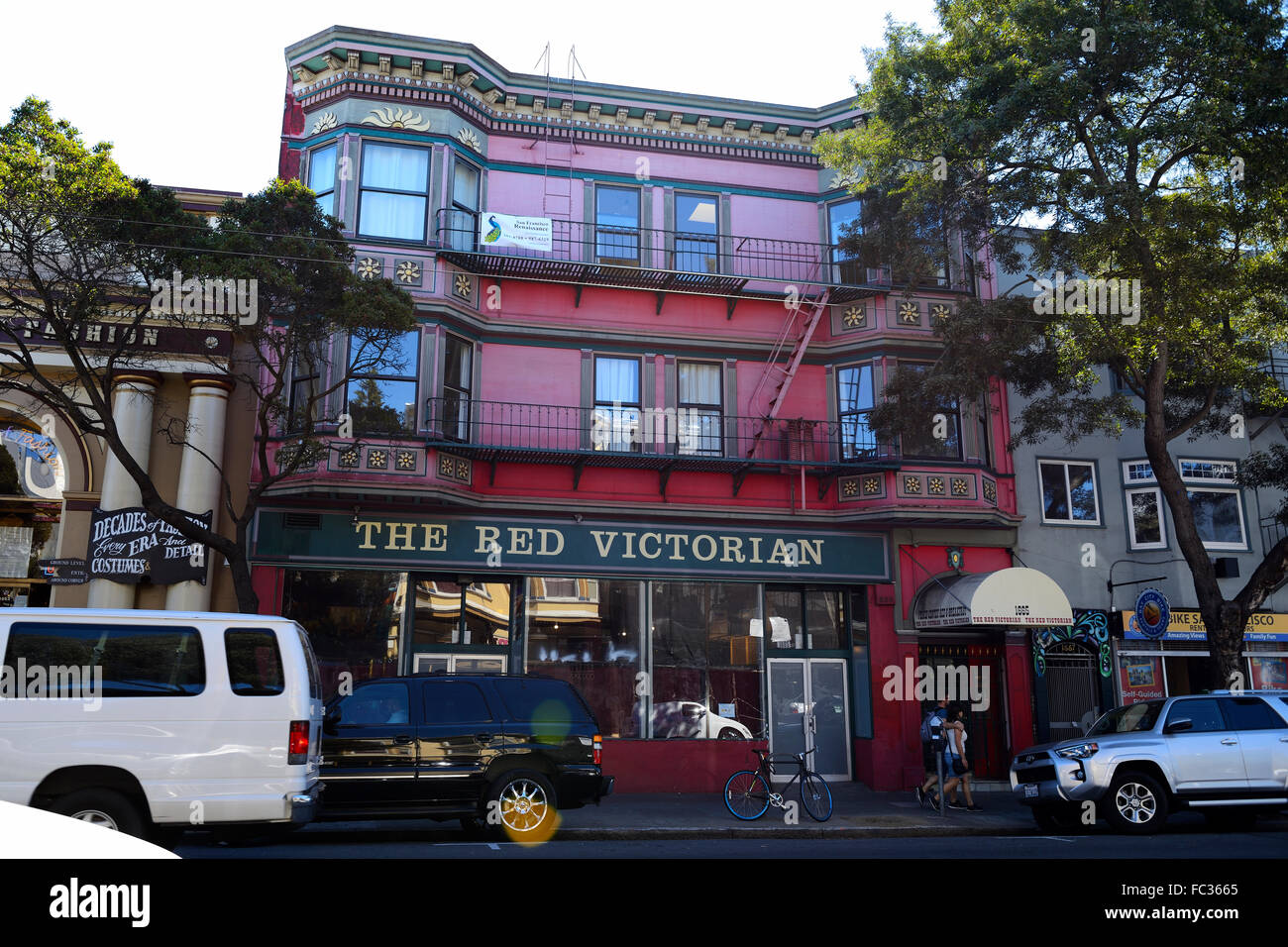 Le Red Victorian cafe à Haight Ashbury de San Francisco, Californie, USA Banque D'Images