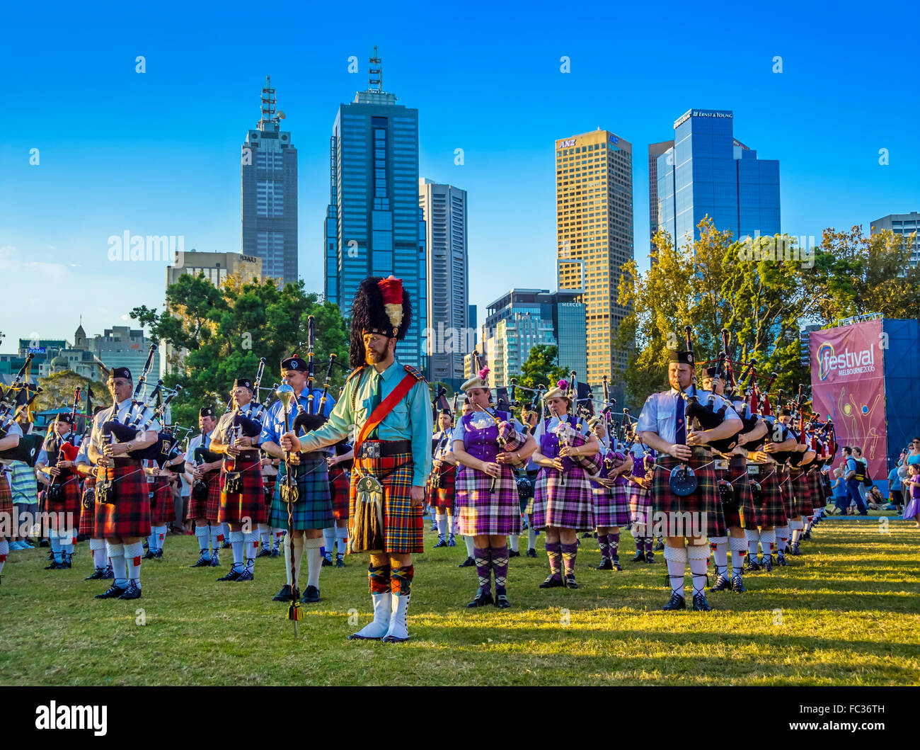 Scottish Pipe Band Festival à Melbourne, Australie Banque D'Images