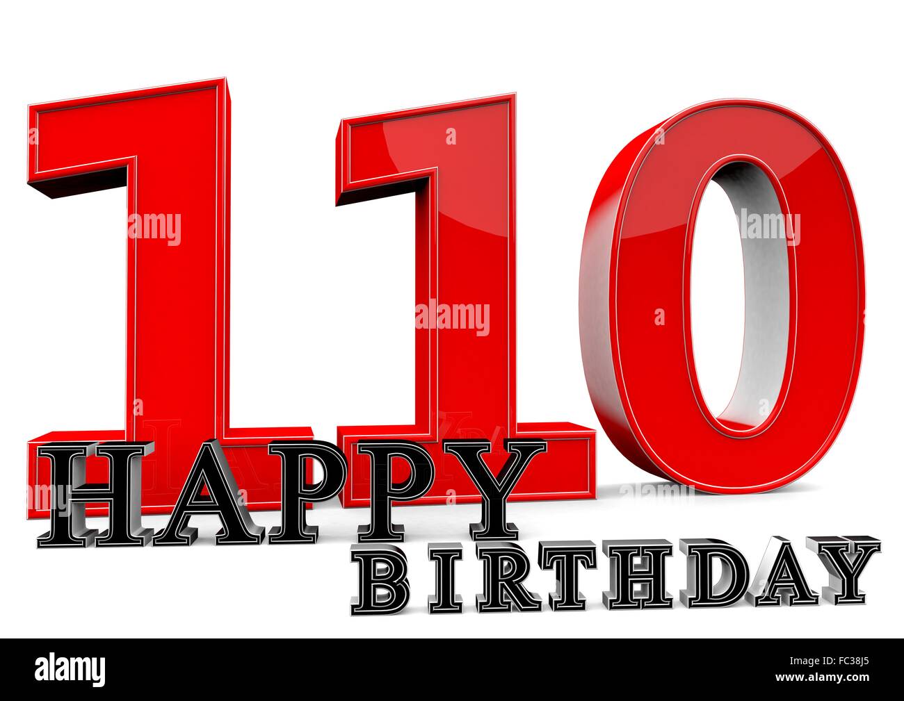 Joyeux anniversaire zum 110. Geburtstag Photo Stock Alamy