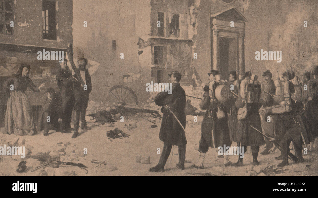 COMMUNE DE PARIS 1871. Quand voudrez-vous ! (Tableau de Jules Riou, 1871), c1873 ( Banque D'Images