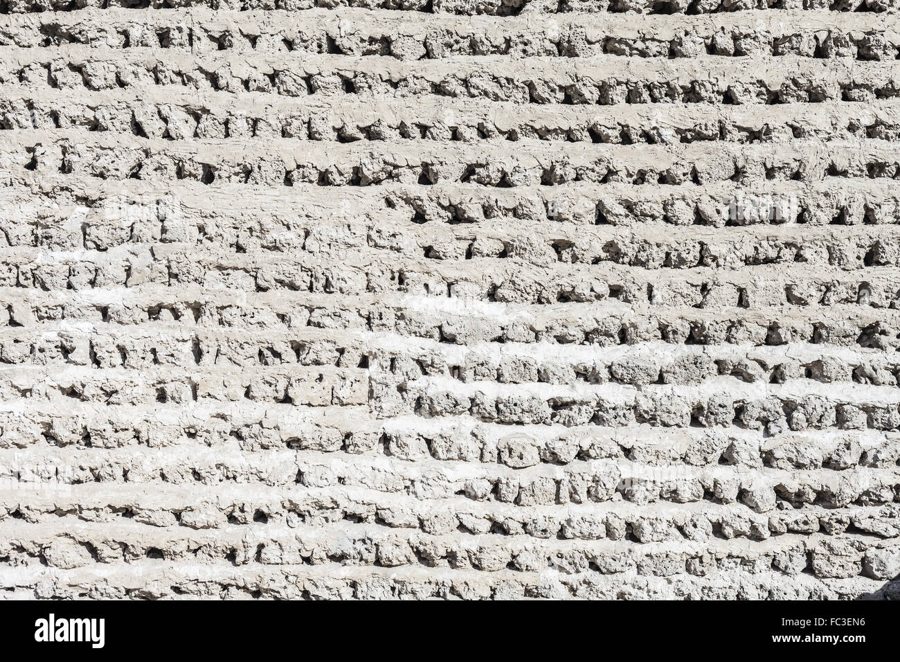 Mur en brique blanche. Mur de béton blanc Grunge Banque D'Images