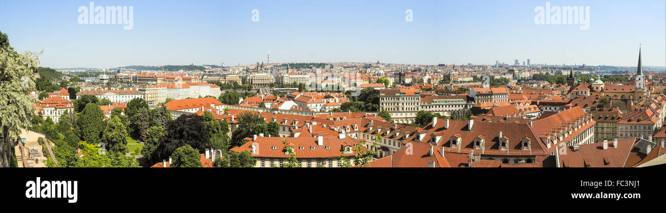 Panorama de Prague, République Tchèque Banque D'Images