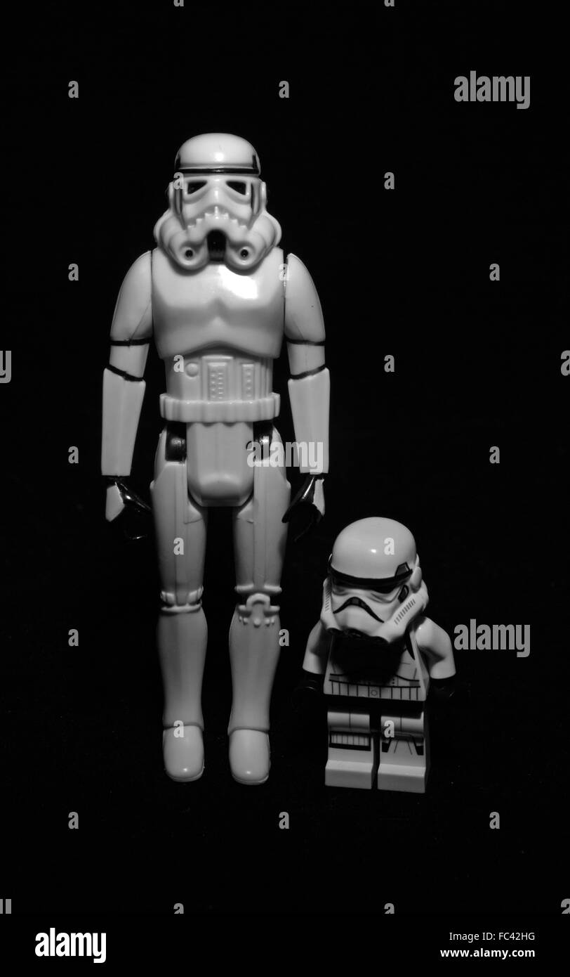 Stormtrooper père et fils. Banque D'Images