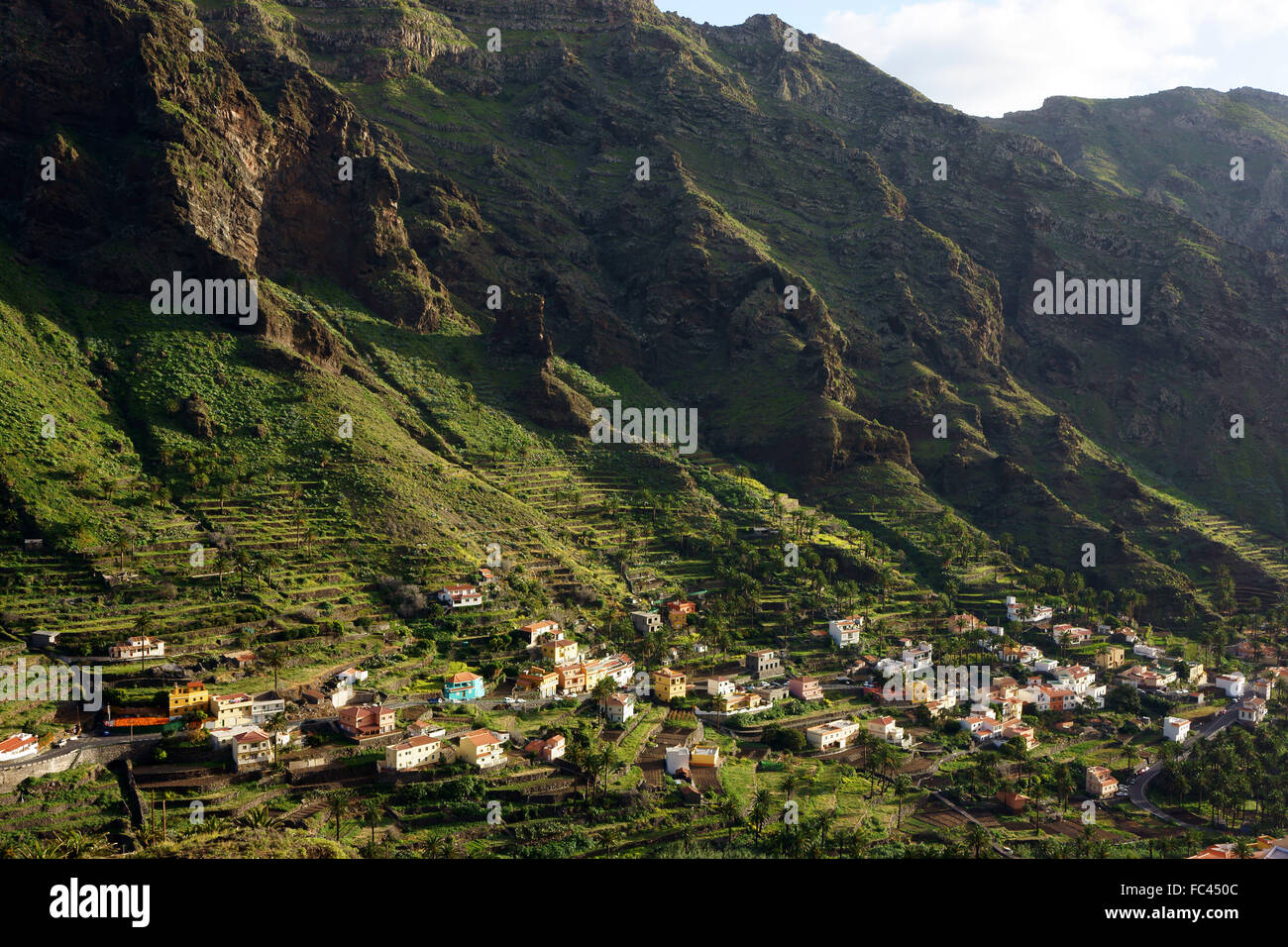 La région de Valle Gran Rey avec ville Chele, île de La Gomera, îles Canaries, Espagne Banque D'Images