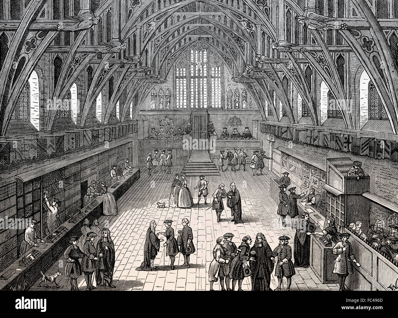 Westminster Hall, 1797, Londres, Angleterre Banque D'Images
