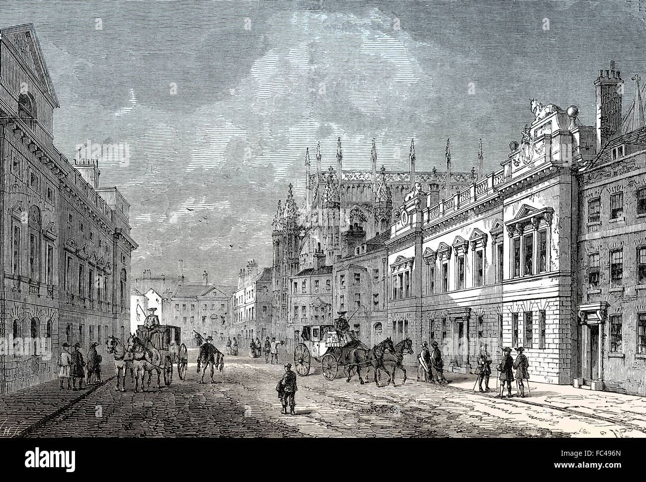 Margaret Street, 1820, Westminster, Londres, Angleterre Banque D'Images