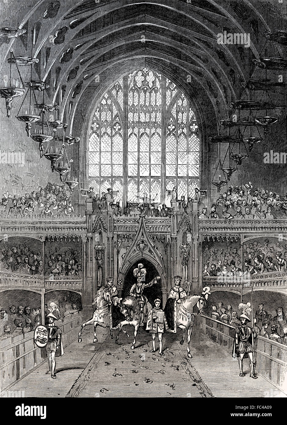 Le Banquet du couronnement de George IV à Westminster Hall, 1820, Londres, Angleterre Banque D'Images