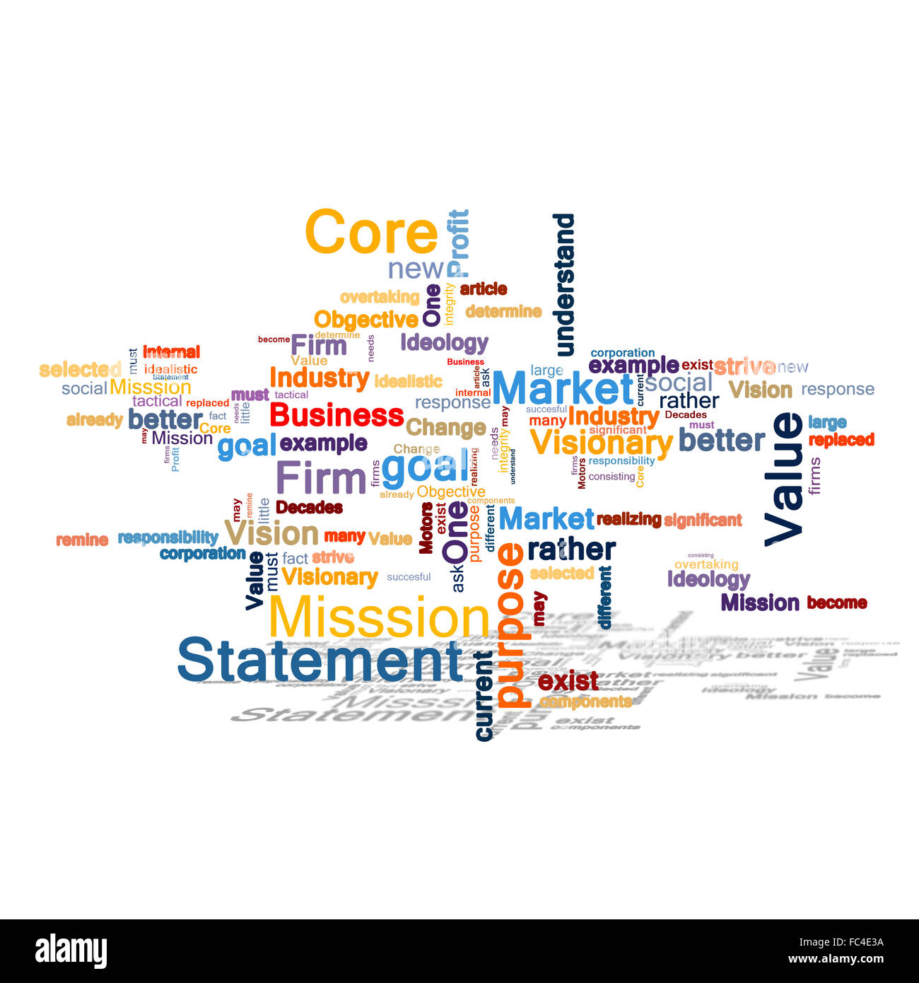 Une carte du monde fait à partir de mots d'affaires comme un concept de global business Banque D'Images