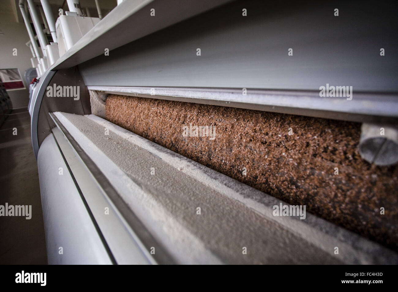 Détail d'une machine à l'usine coopérative agro-blé Banque D'Images