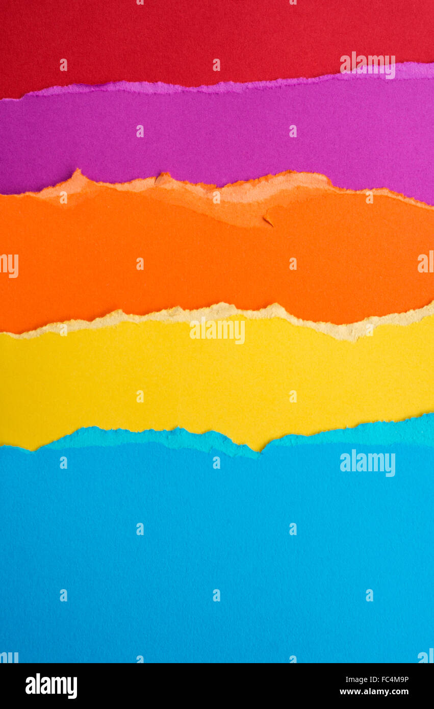 Résumé des morceaux de papier coloré Banque D'Images