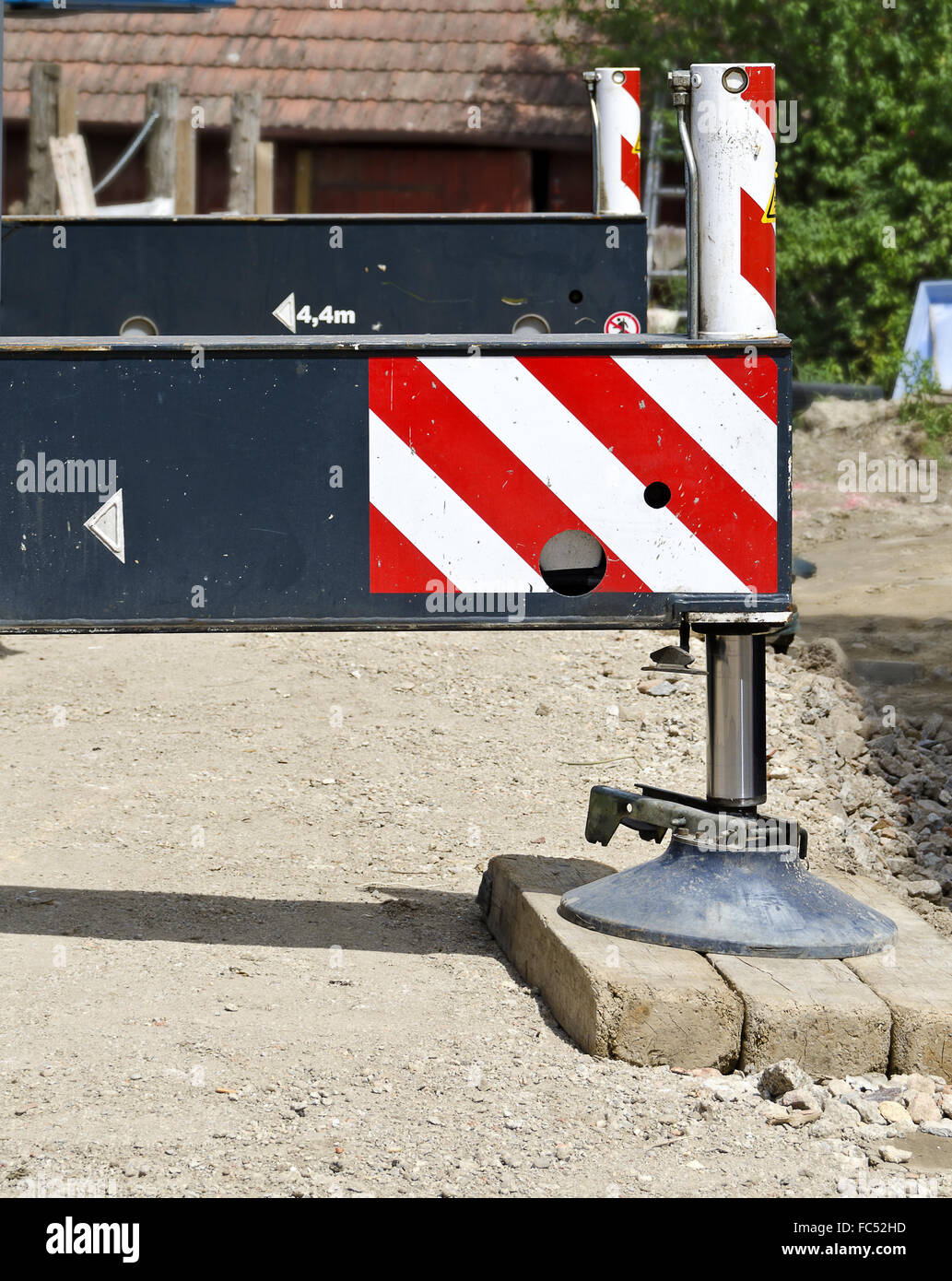 Support hydraulique d'une grue sur camion Banque D'Images