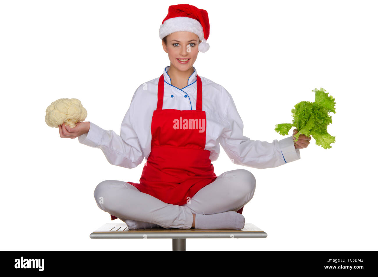 Cuisiner avec des légumes de fête Banque D'Images