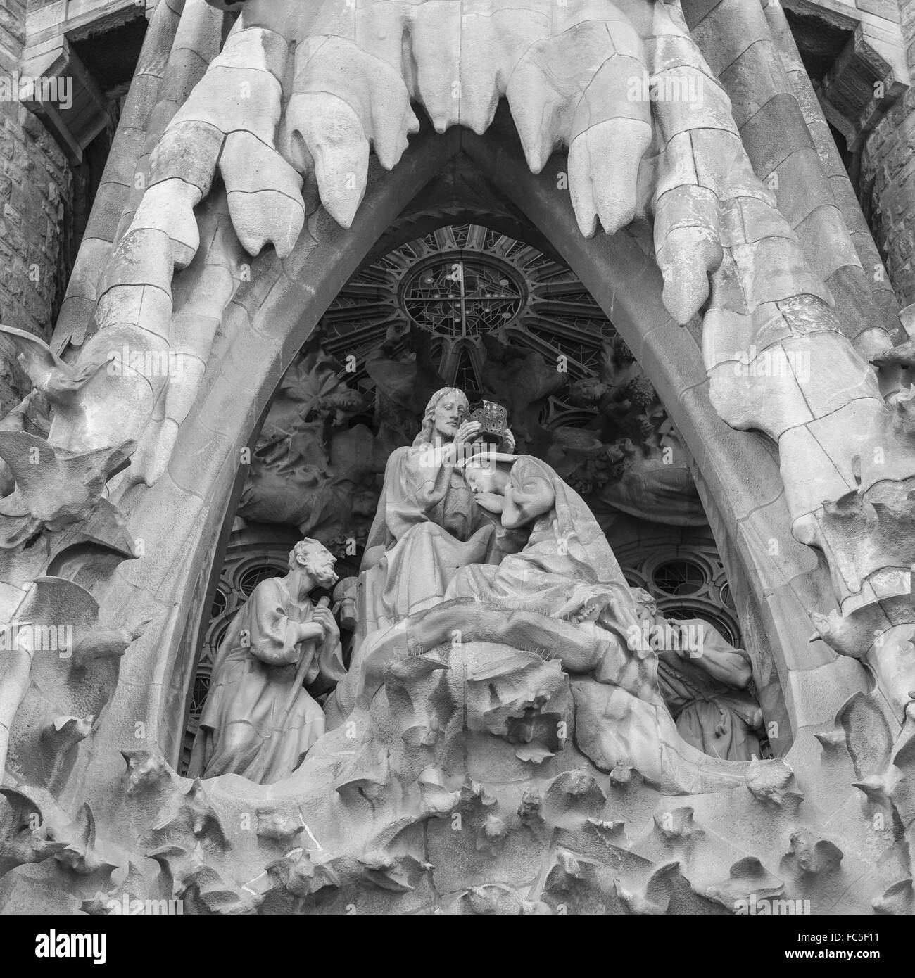 Détail de la Sagrada Familia Banque D'Images