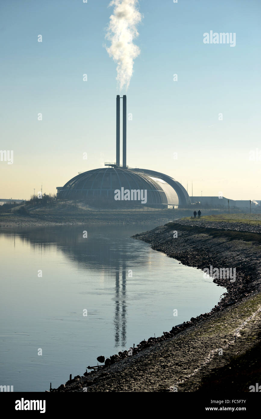 Incinérateur de déchets, Newhaven UK Banque D'Images