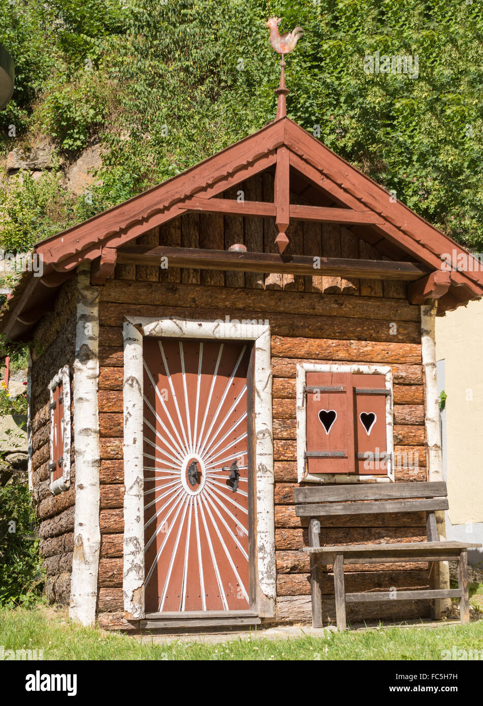 Abri de jardin en style rustique - Blockhaus Banque D'Images