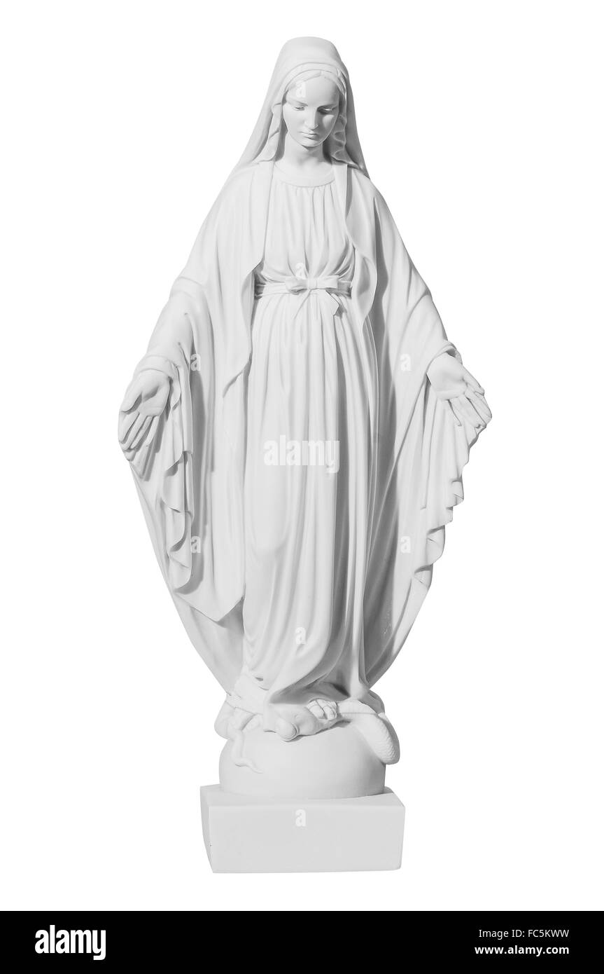 Statue en pierre blanche de Saint Mary Banque D'Images Statue en pierre blanche de Saint Mary Banque D'Images