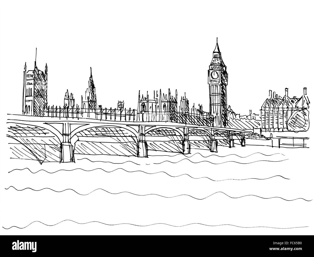 Le pont de Westminster Banque D'Images