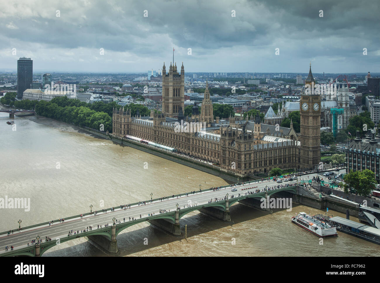 Vue aérienne de la ville de London, Middlesex, Royaume-Uni Banque D'Images