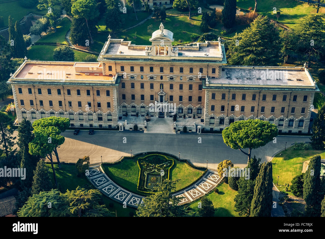 Rome, Italie : Jardins de l'Etat du Vatican Banque D'Images