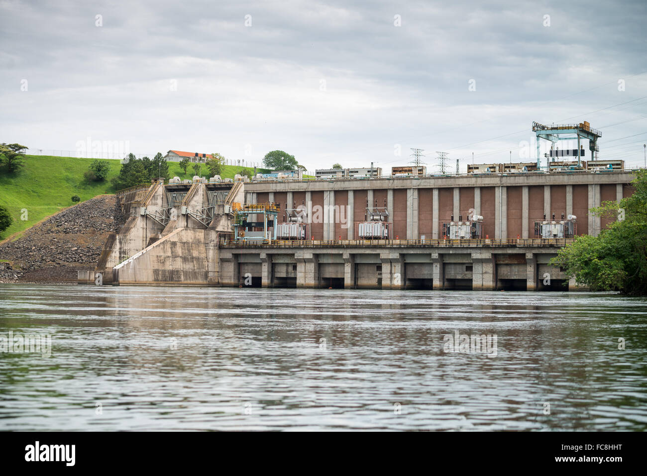 Le barrage de Bujagali Falls, Jinja, Ouganda, Afrique du Sud Banque D'Images