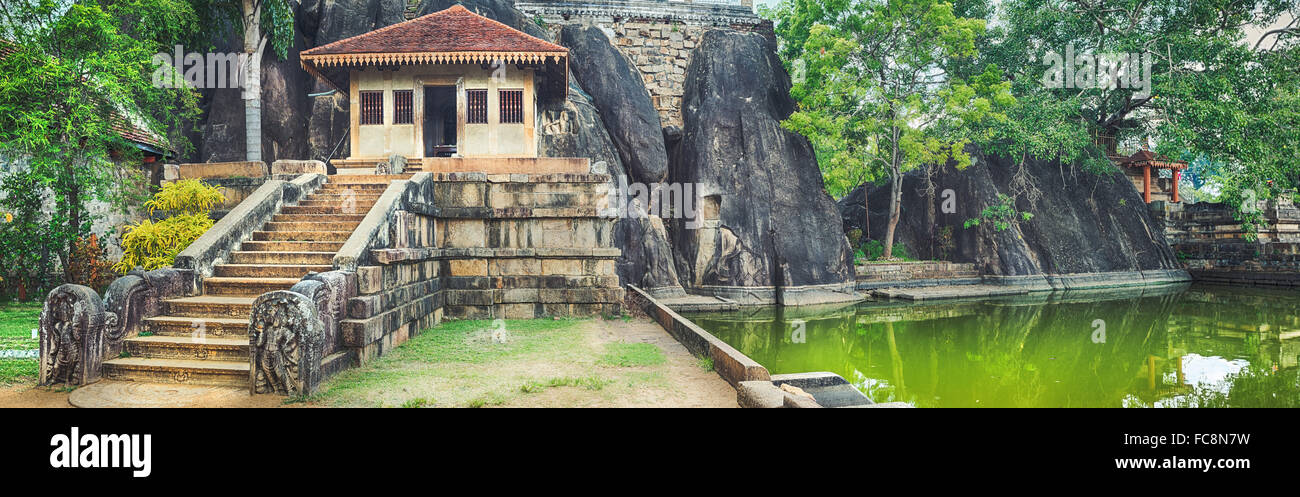 Isurumuniya Vihara. Panorama Banque D'Images