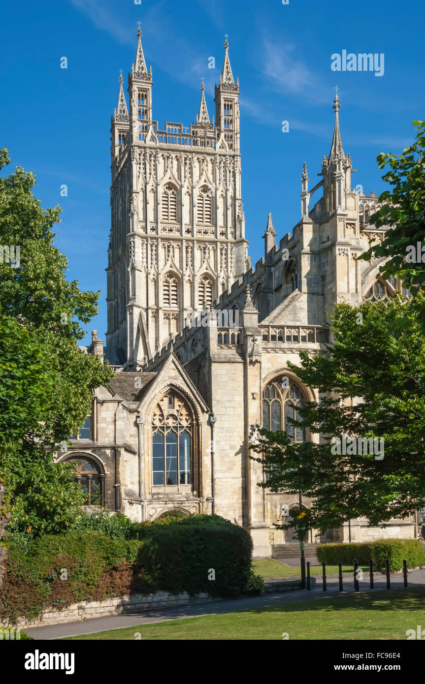 La cathédrale de Gloucester, Gloucester, Gloucestershire, Angleterre, Royaume-Uni, Europe Banque D'Images