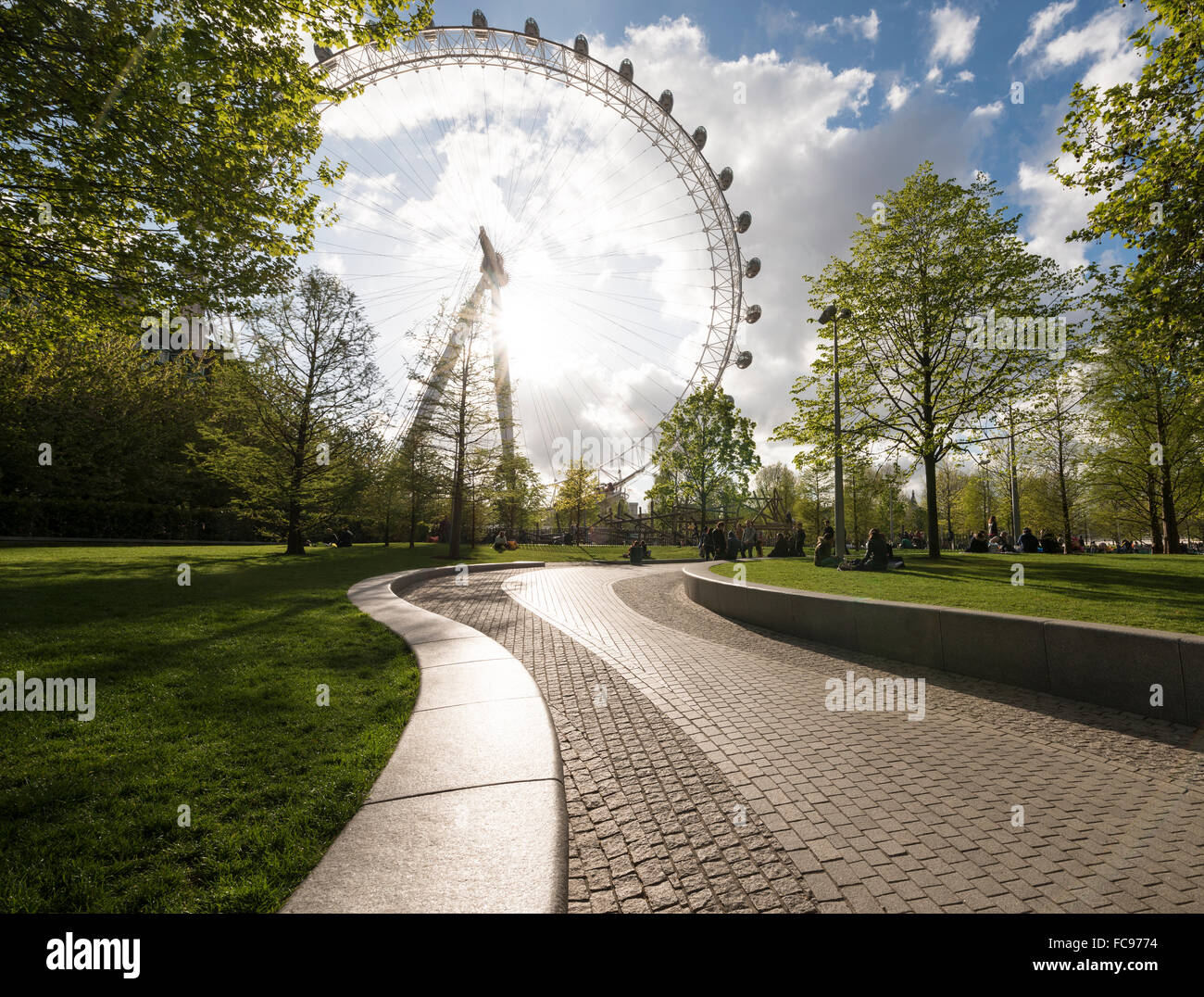 London Eye, South Bank, Londres, Angleterre, Royaume-Uni, Europe Banque D'Images