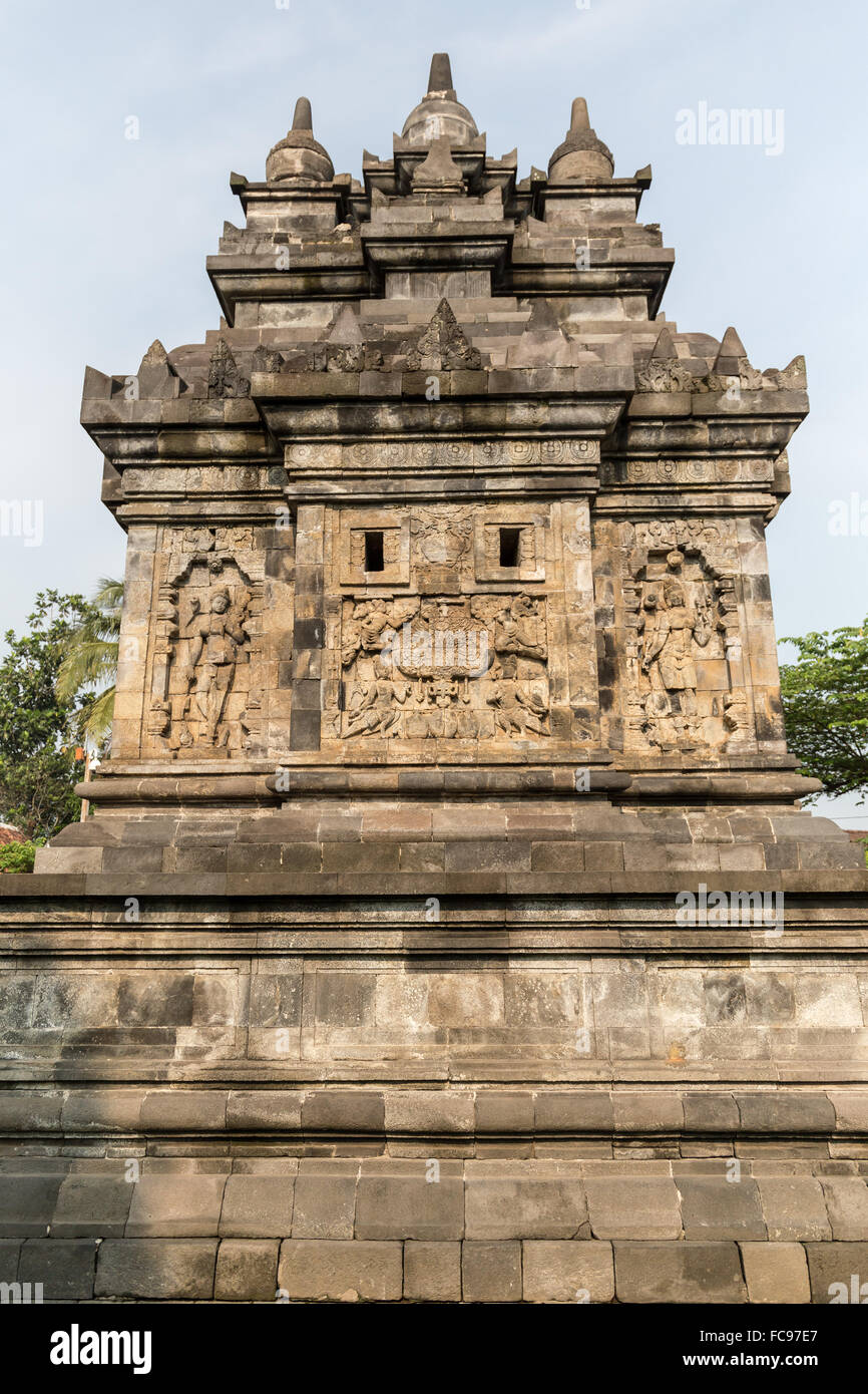 Candi Pawon près de Borobudur, à Java, en Indonésie. Banque D'Images