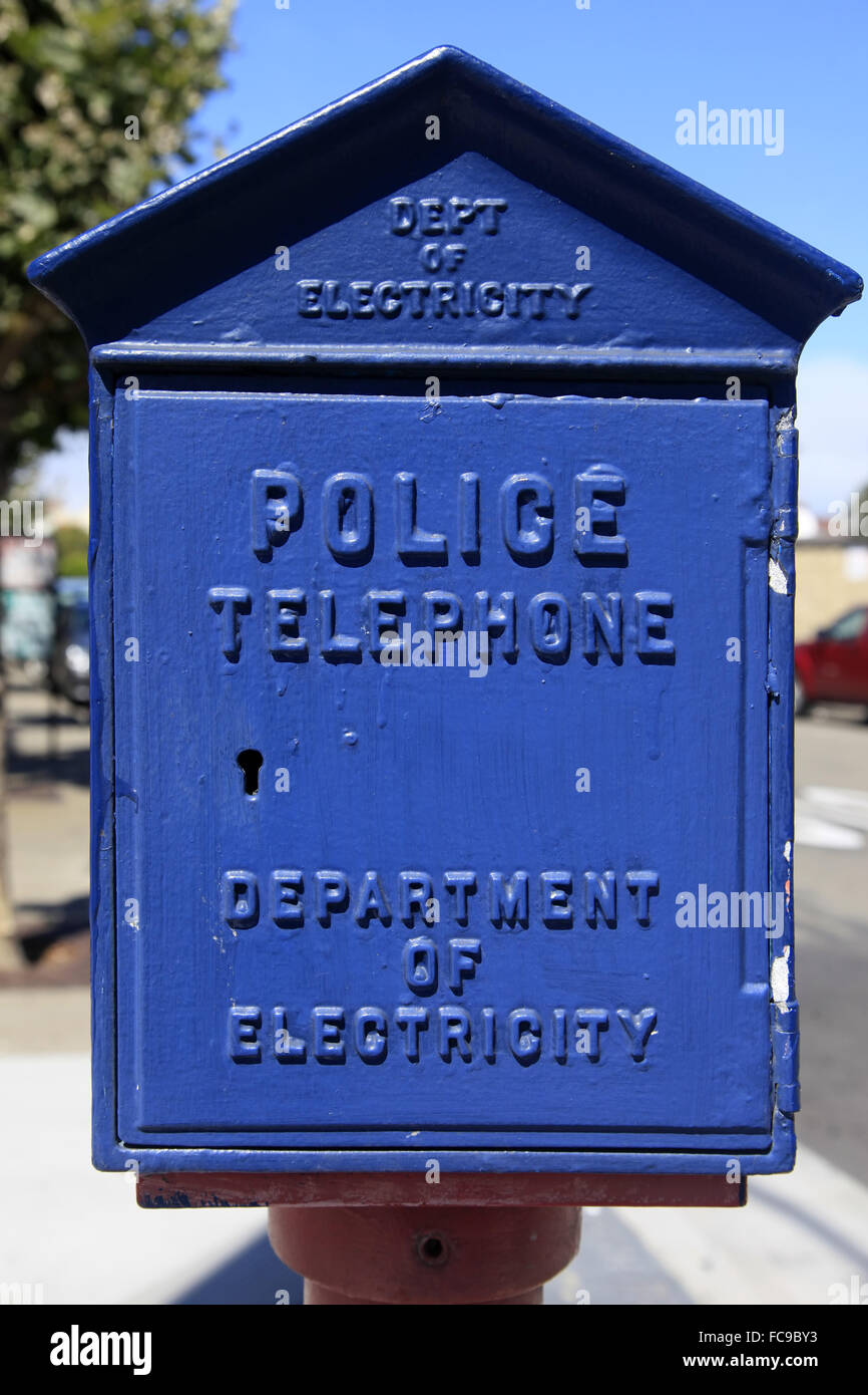 Téléphone de la police Banque D'Images