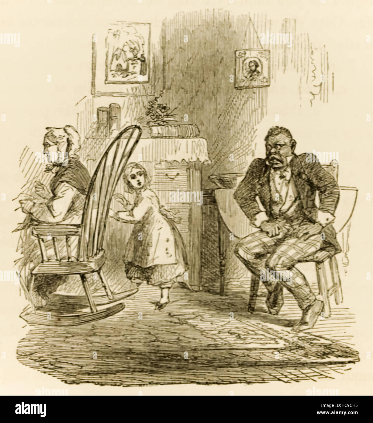À partir de 'l'Ébène Idol' par Mme G.M. Flandre occidentale (1800-1856) publié est un pro-esclavage roman écrit en réponse à Harriet Beecher Stowe 1852 du roman anti-esclavagiste 'Uncle Tom's Cabin". Voir la description pour plus d'informations. Banque D'Images