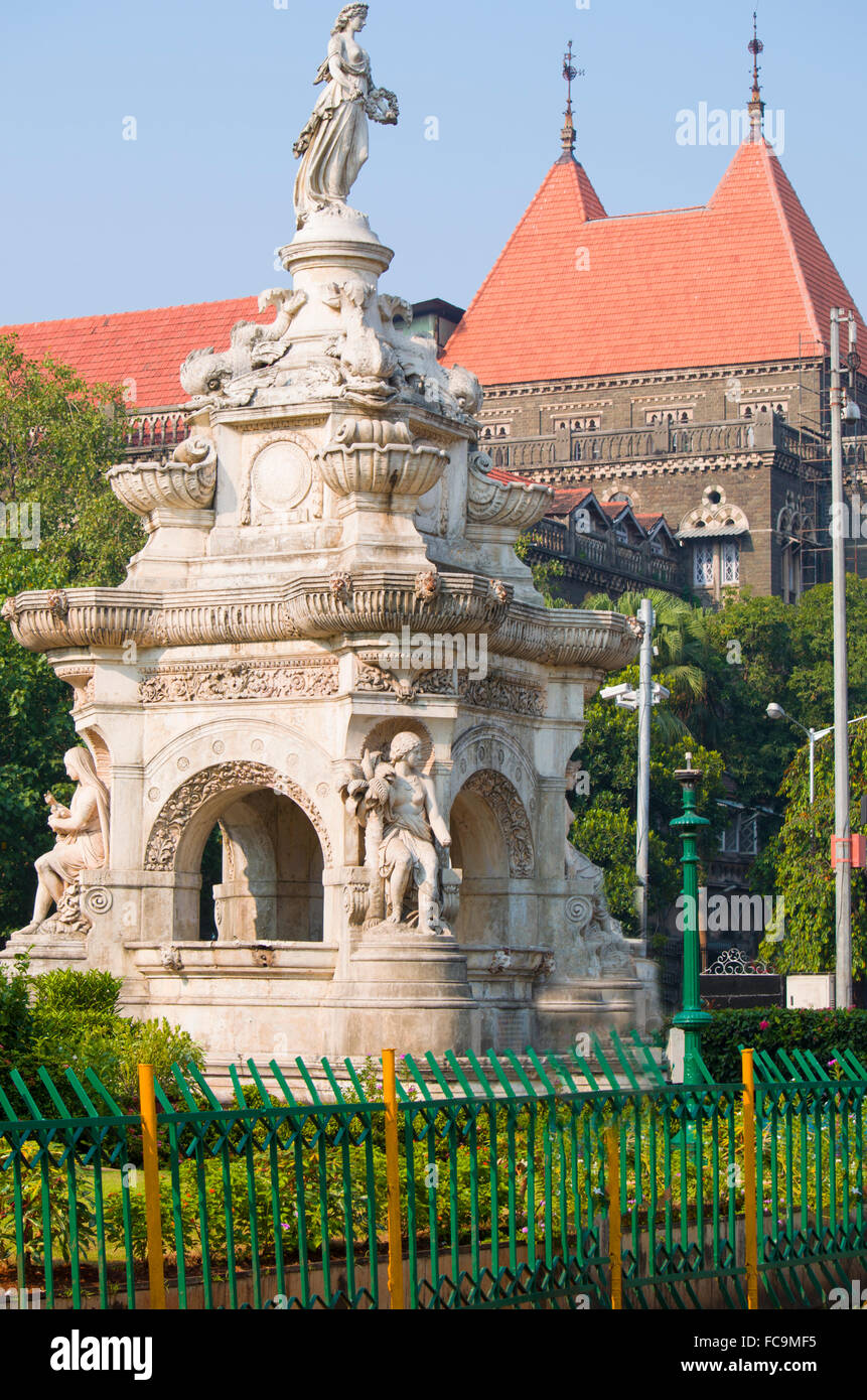 La fontaine Flora dans la ville de Mumbai, le bâtiment et l'architecture dans la ville de Mumbai, le bâtiment,architecture Banque D'Images
