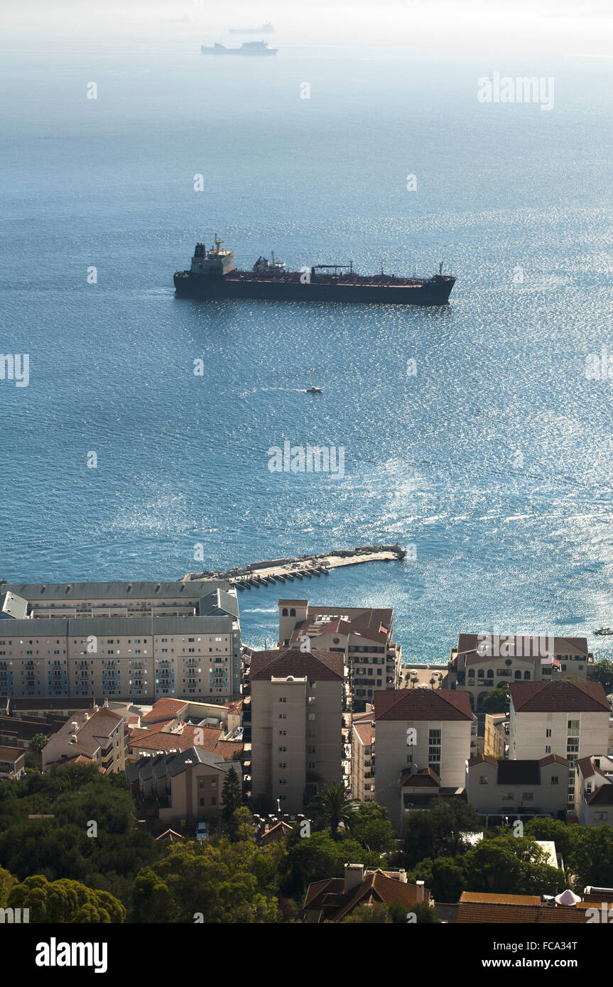 Gibraltar vue depuis un point élevé Banque D'Images