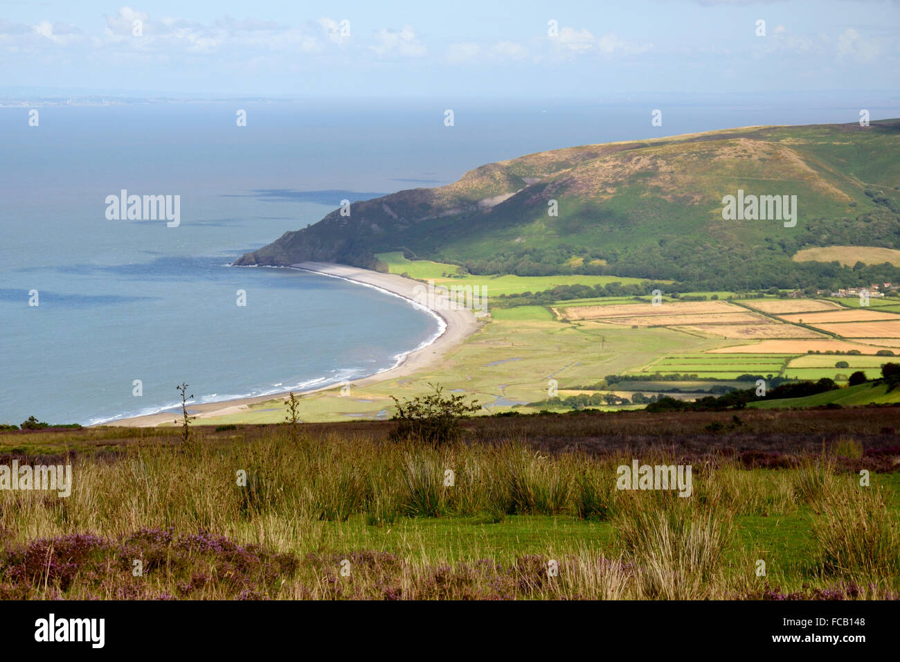 Porlock Bay de Porlock Hill Banque D'Images